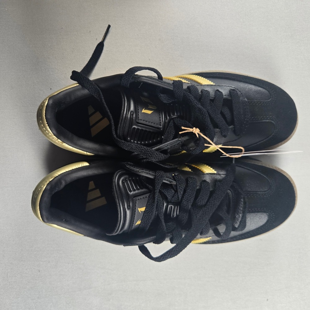 Adidas Samba Messi J Kids Size 4.5 Black Gold New JR6349 Soccer Sneakers - Picture 3 of 6
